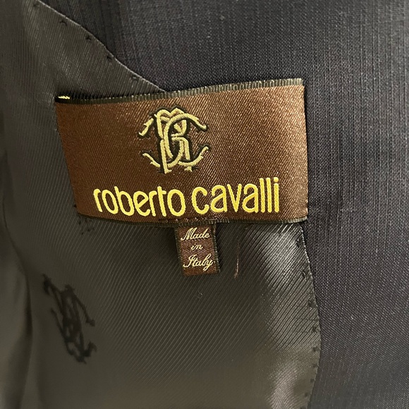 NWOT Navy Blue Roberto Cavalli 2-button Slim Fit Suit - Picture 2 of 8